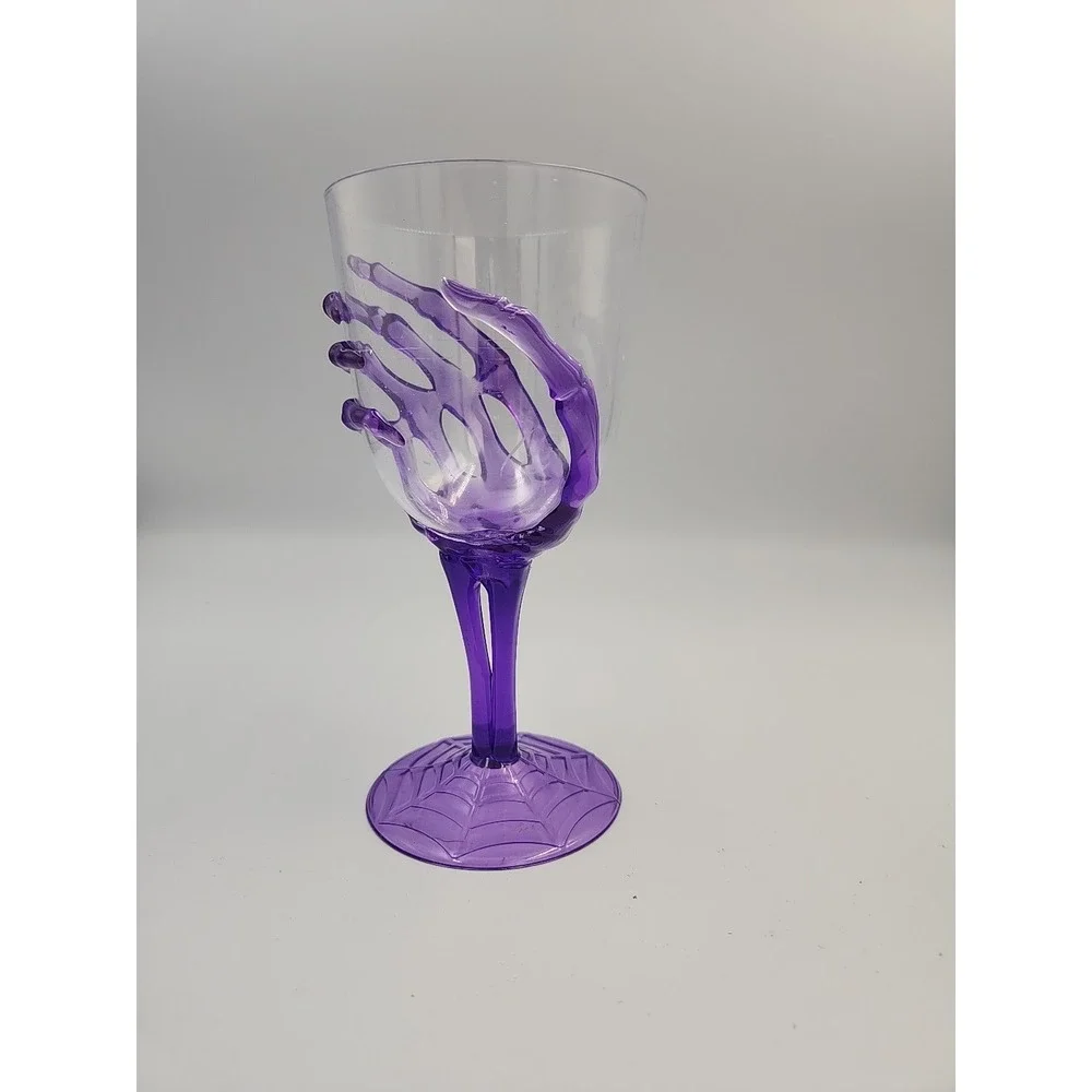 Spooky Skeleton Hand Goblet LOT of 9 Acrylic‎ 11.8 oz Gothic Halloween